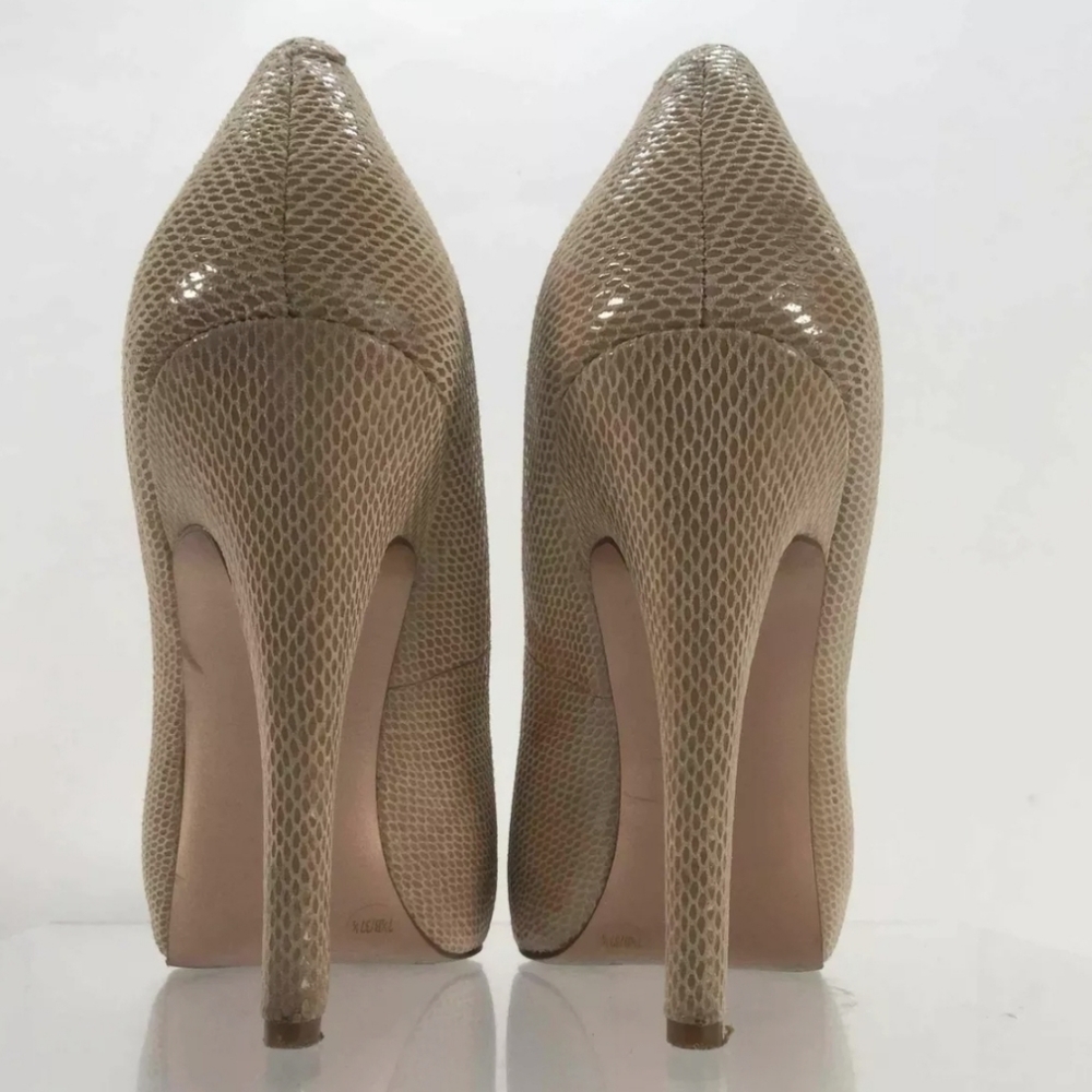Bcbgeneration Snake Embossed Beige Platform Pumps - image 4
